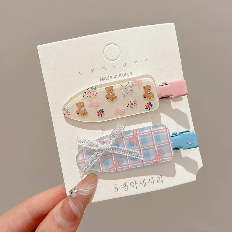 Pinza floral pico de pato para niña – Estilo coreano sweet