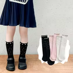 Calcetines media caña niña algodón suave estilo coreano primavera