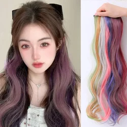 Extensiones de cabello con clip trenzado para niñas estilo princesa
