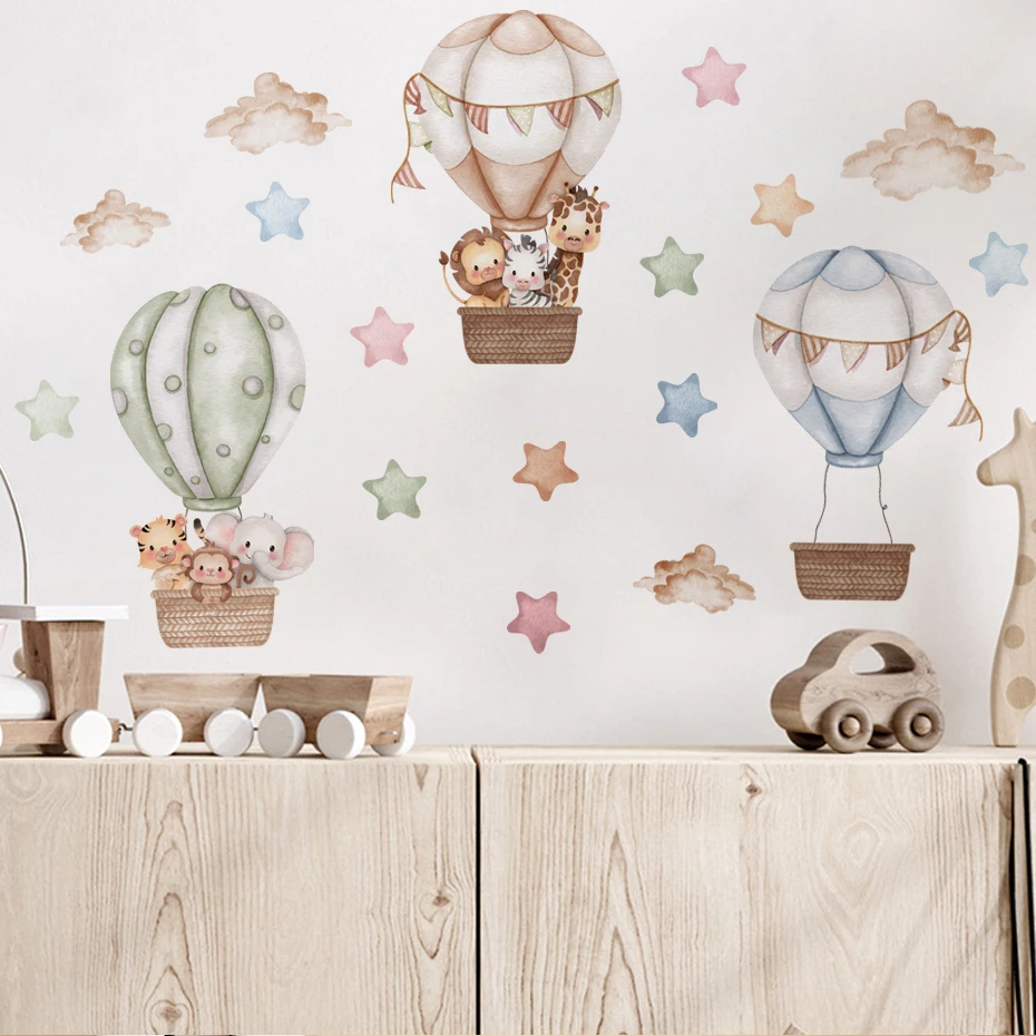 Pegatinas de pared infantiles de dibujos animados impermeables