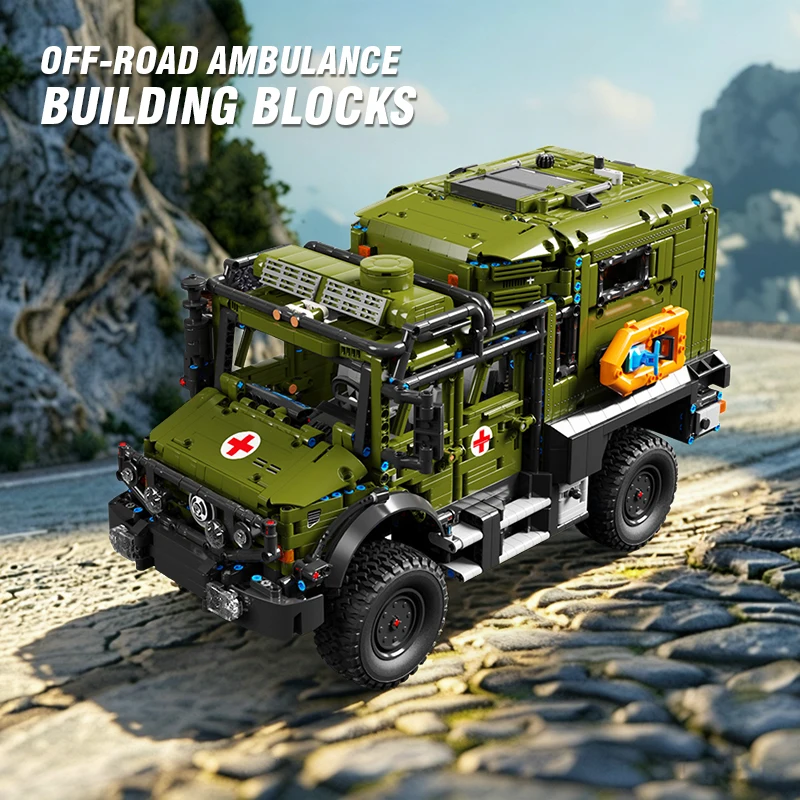 Bloques de construcción grandes camión ambulancia todoterreno - imagen 4