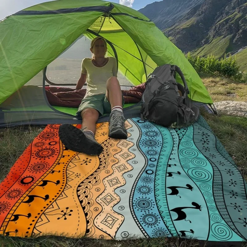 Manta de playa impermeable familiar plegable repele arena - imagen 5
