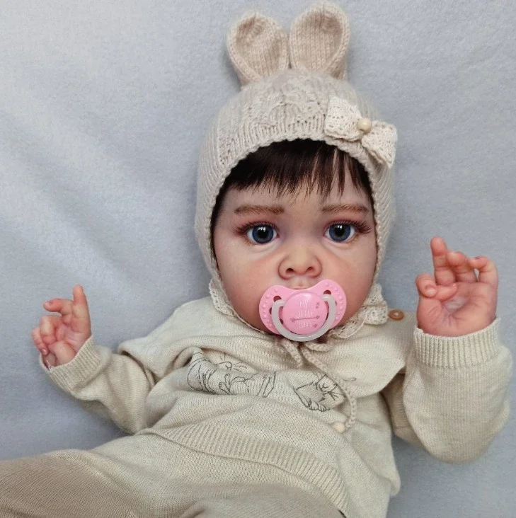 Muñeco reborn Benjamin kit para terminar con ojos de tela - imagen 3