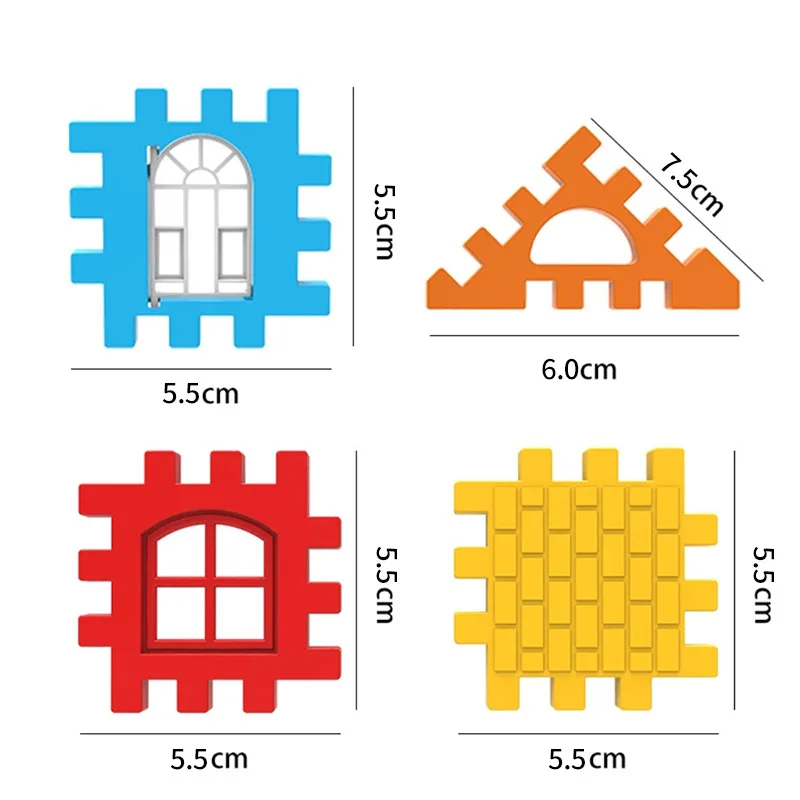 Bloques de construcción de plástico de colores para niños – Casa puzzle - imagen 4