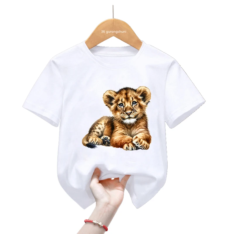 Camiseta infantil de manga corta con estampado de león - imagen 5