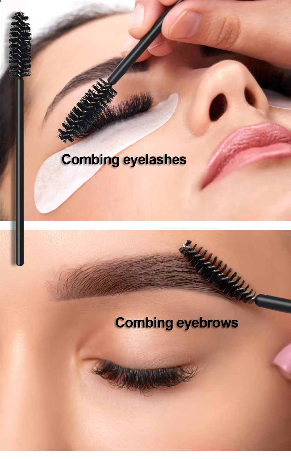 Cepillos desechables para cejas y pestañas