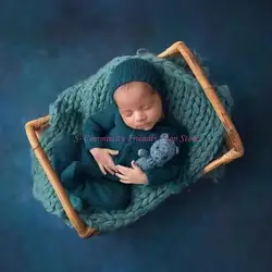Disfraz recién nacido de punto suave con sombrero para fotos