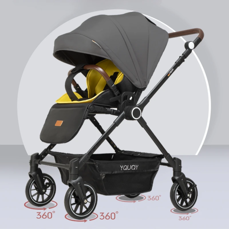 Cochecito para gemelos ultraligero, plegable y reclinable de lujo - imagen 5