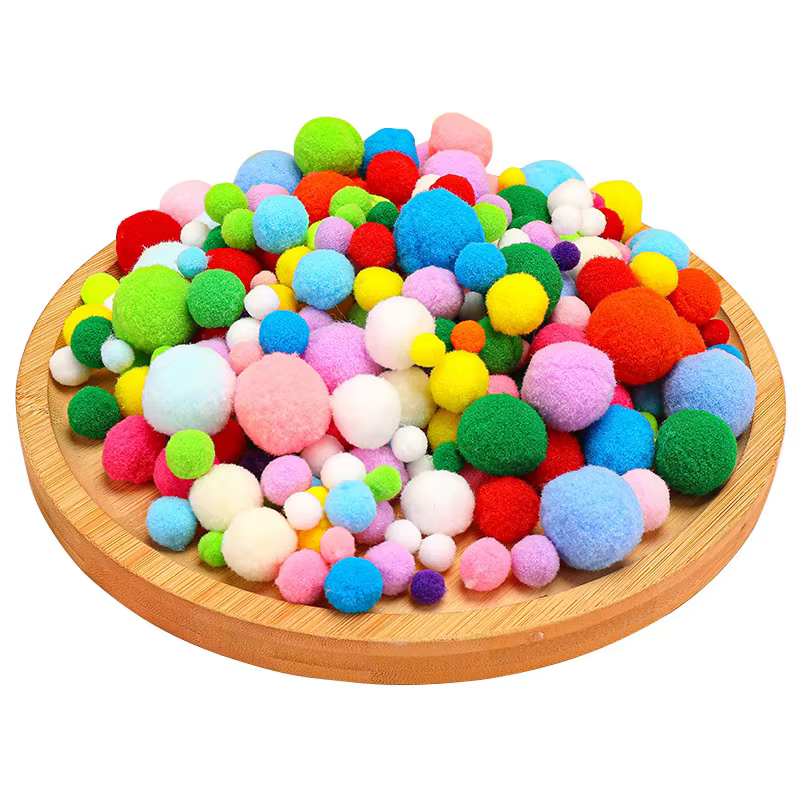 TMZ Bolas de felpa suaves para manualidades y decoración infantil - imagen 3
