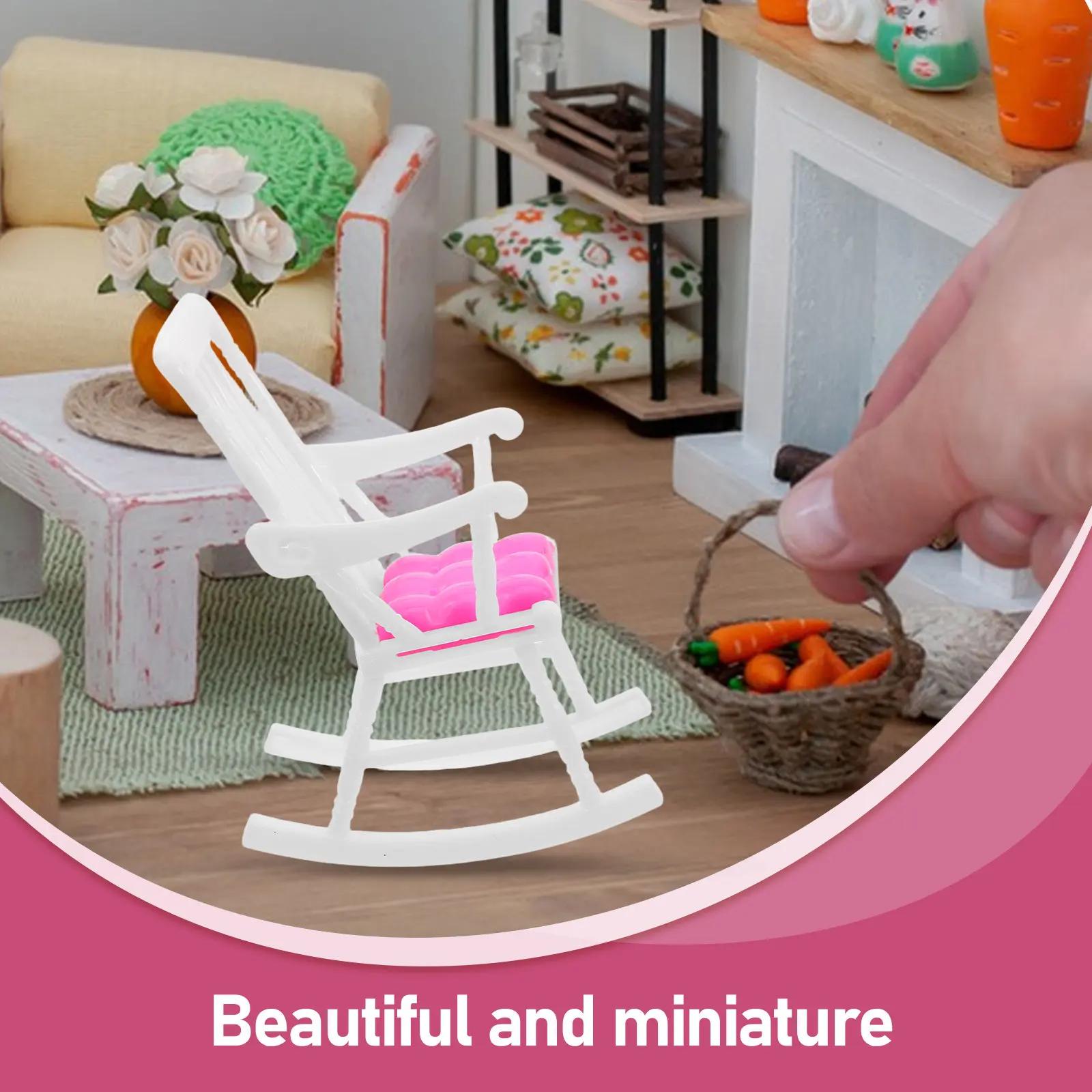Sillas mecedoras en miniatura para casa de muñecas realistas - imagen 4