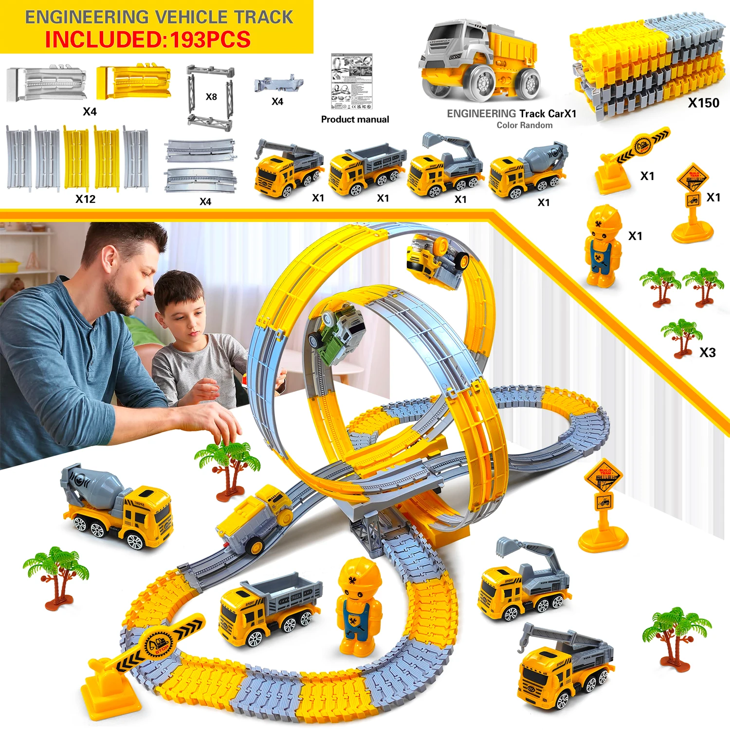Pista eléctrica de dinosaurios con coche