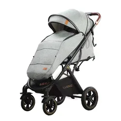 Cochecito bidireccional ligero plegable con asiento alto para bebé