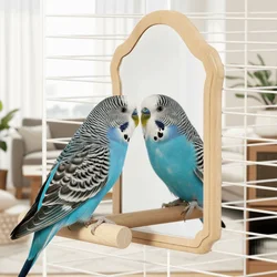 Juguete espejo para loros resistente a mordeduras y duradero