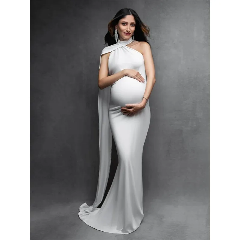 Vestido de embarazo ajustado elegante para sesión de fotos