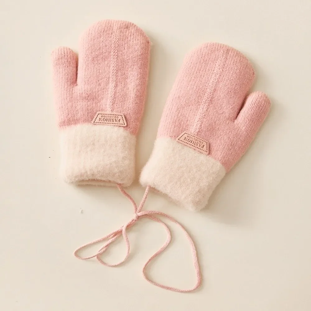 Guantes de lana antiviento para niños – Color caramelo dulce - imagen 4
