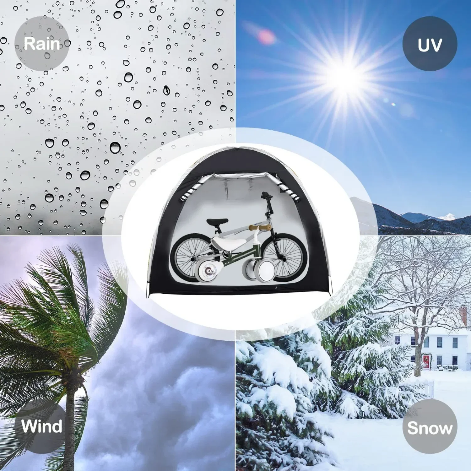 Funda impermeable plegable para bicicleta infantil universal - imagen 5