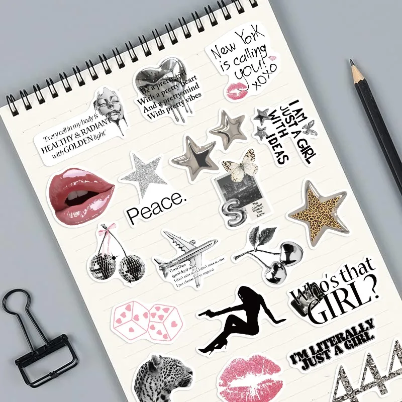 Pegatinas graffiti plateadas para cuadernos y álbumes - imagen 3