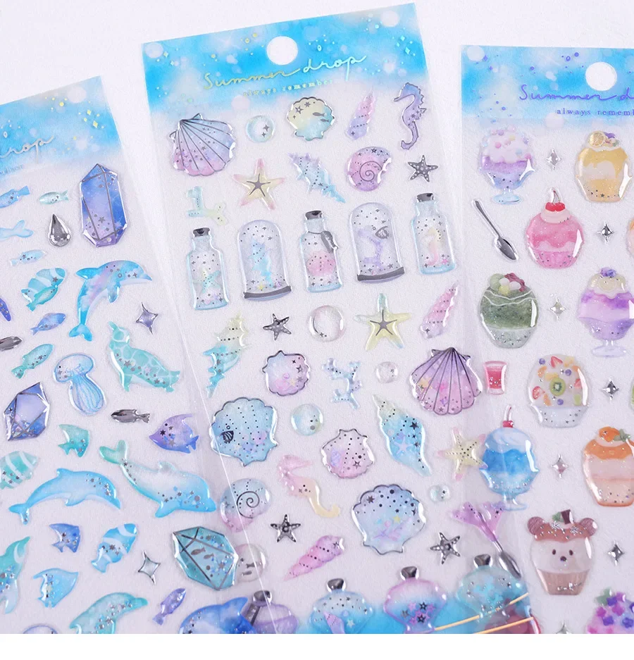Pegatinas de cristal con diseños de caramelo y dibujos animados