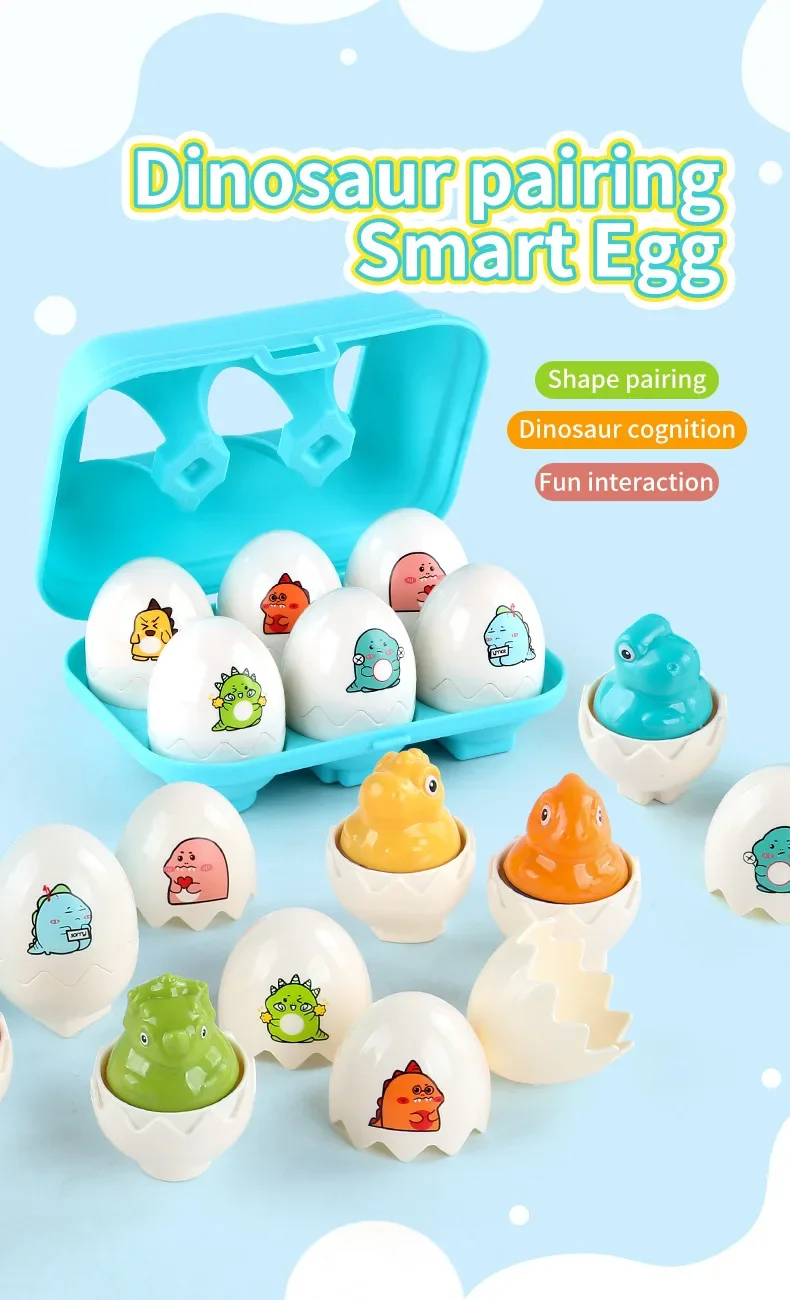 Juego de rompecabezas de huevos Montessori 3D