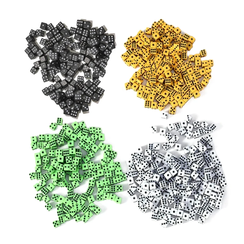 Dados de colores en bolsa OPP
