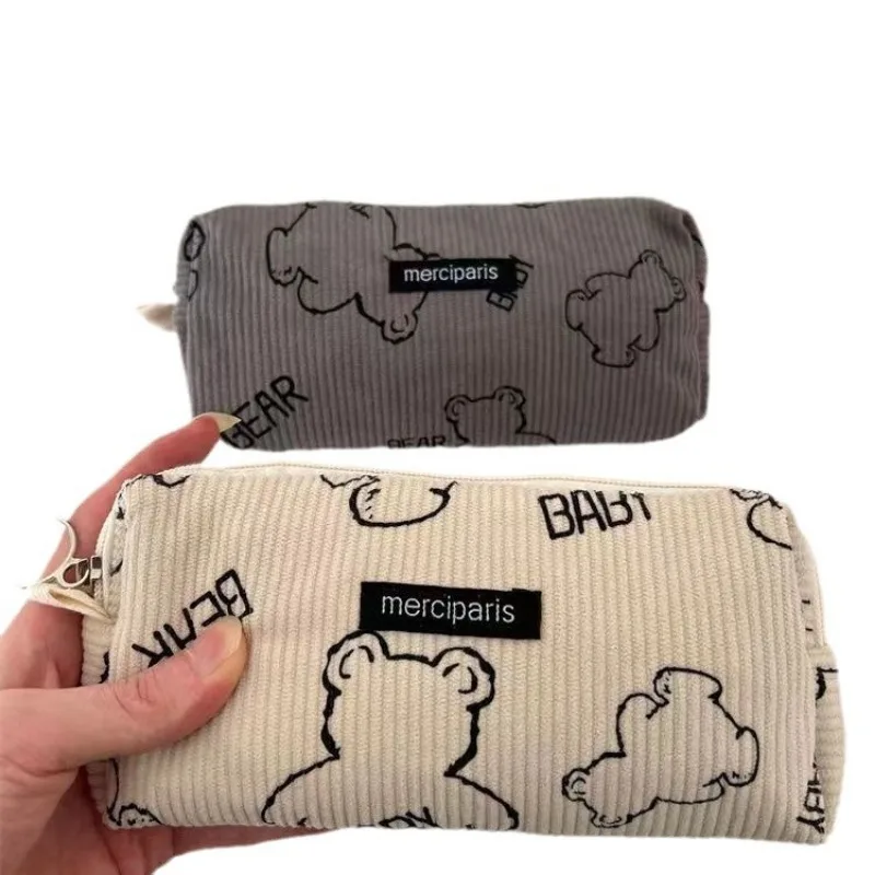 Estuche escolar acolchado de pana para niñas - imagen 4