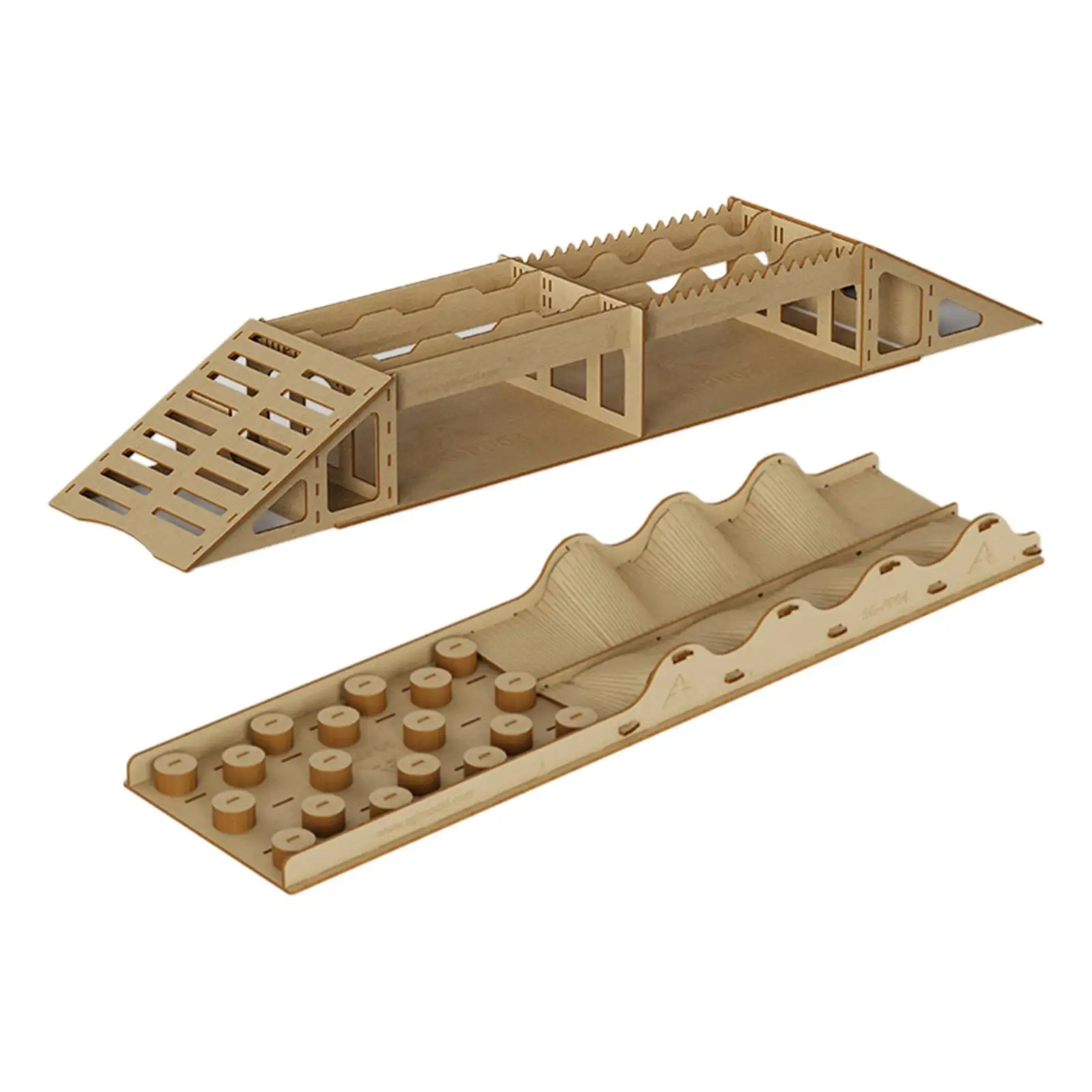 Pista de obstáculos en madera para coches RC, montaje manual - imagen 4