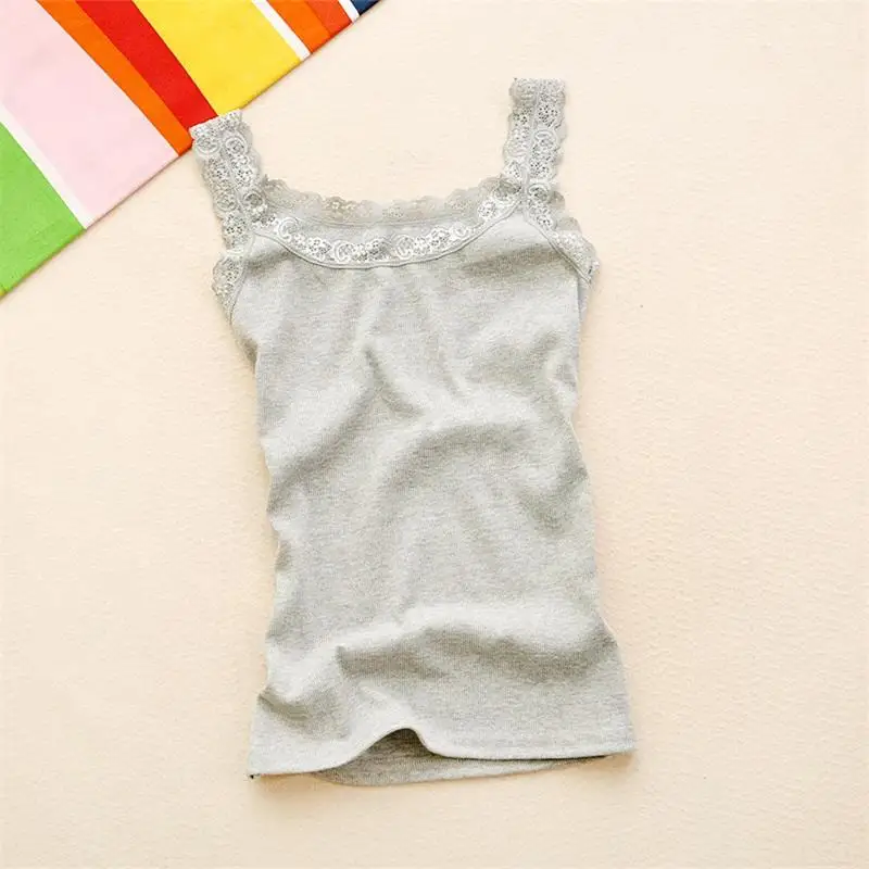 Camisola de encaje sin mangas transpirable y suave para niña - imagen 4