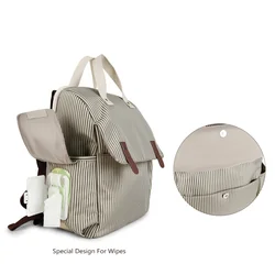 Bolsa de maternidad para carrito con cambiador y portabotellas aislado
