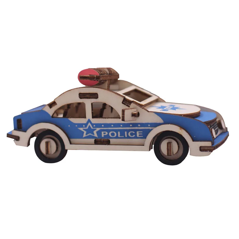 Puzle 3D moto de madera artesanal para niños - imagen 3