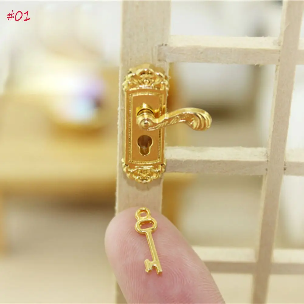 Kit de cerradura y llave para casa de muñecas – Escala 1:12 vintage - imagen 4
