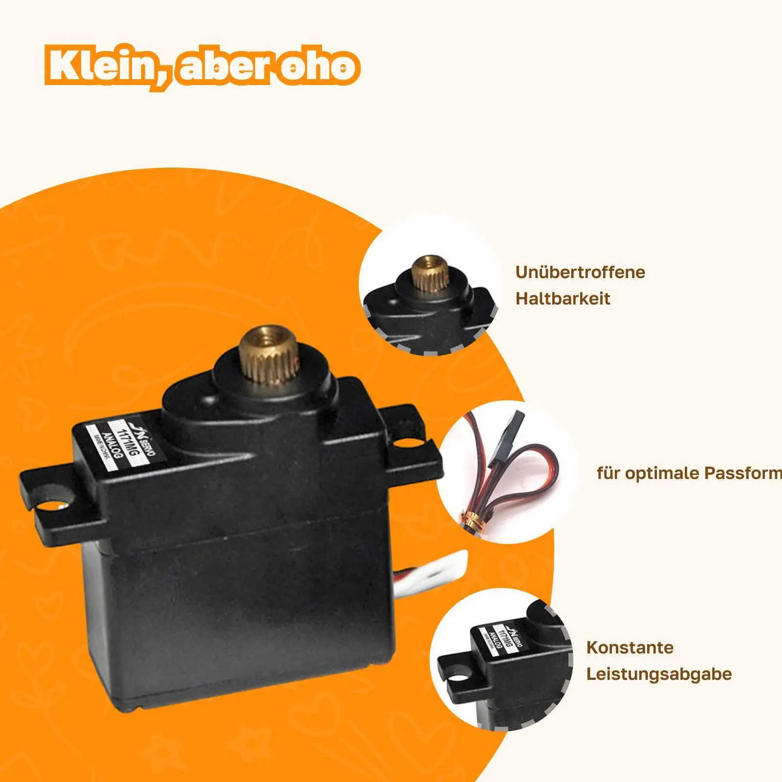 Servo analógico para juguetes RC de helicóptero y coche - imagen 2
