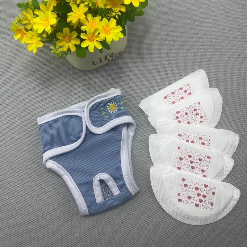 Pantalones para el celo de perros con bordado y almohadillas - imagen 3