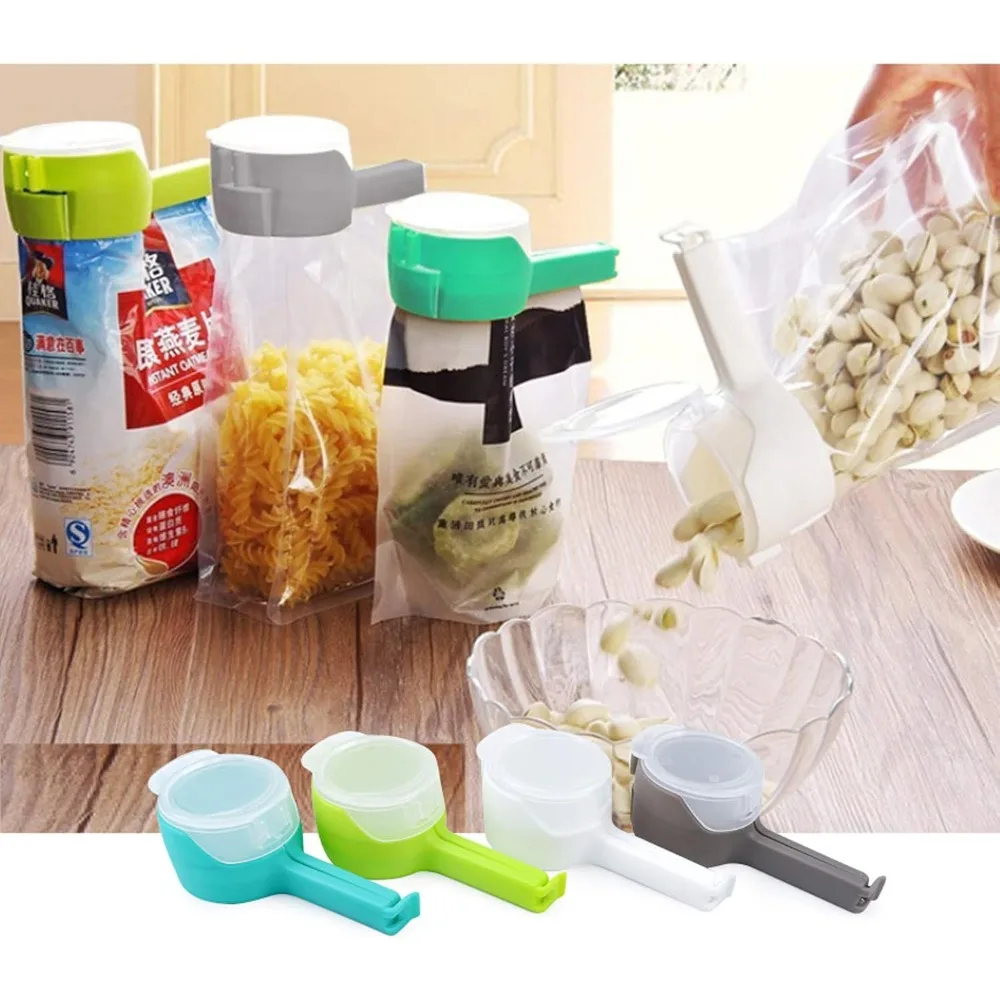 Clips para bolsas de alimentos con pico vertedor para cocina - imagen 3