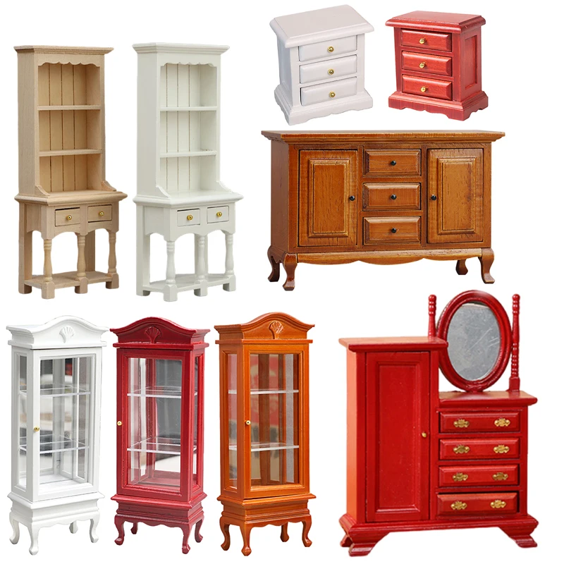 Armario miniatura madera casa muñecas – Muebles decorativos - imagen 4