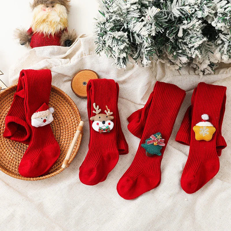 Medias navideñas infantiles de algodón suave para niños - imagen 5