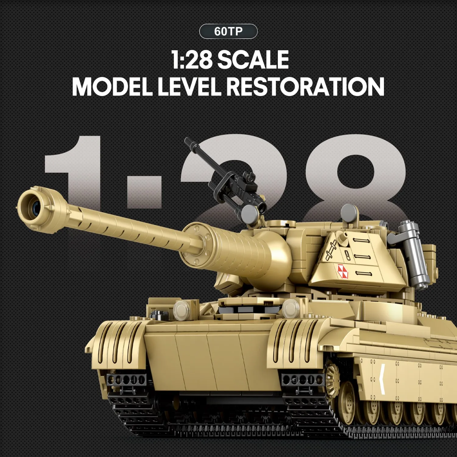 Bloques de construcción de tanque militar 60TP para niños, DIY - imagen 4