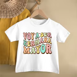 Camiseta para anuncio de embarazo hermana mayor - estampado español