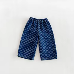 Pantalones vaqueros elásticos con rayas para niños pierna recta