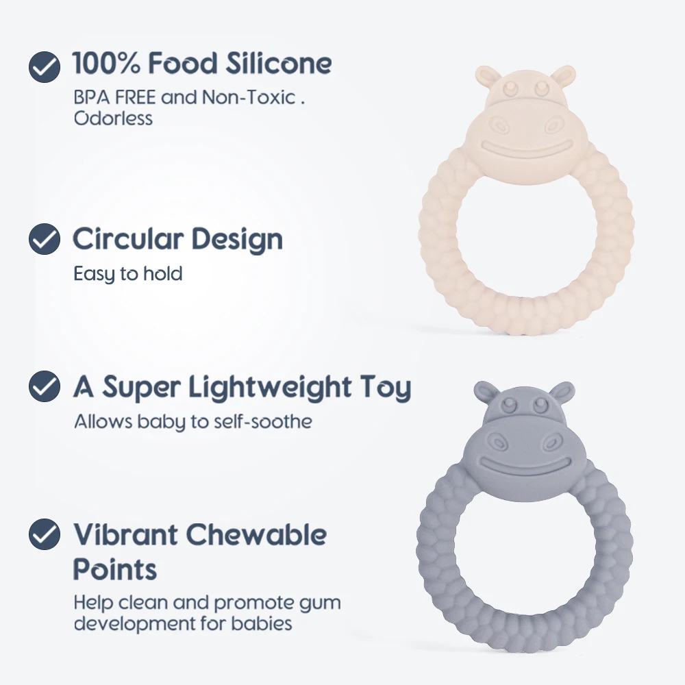 Mordedor de silicona de bebé conejito tierno para dentición sin BPA - imagen 2