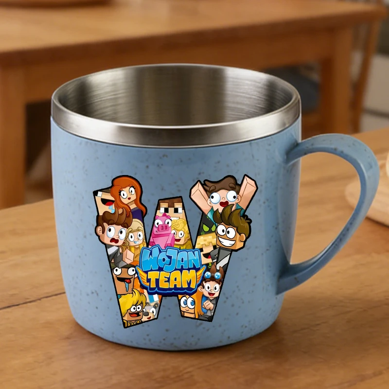 Wojan botella de agua infantil de acero inoxidable diseño adorable - imagen 4