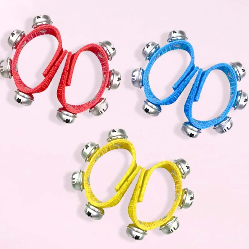 Cascabeles navideños azules con correas de tela para manualidades - imagen 5