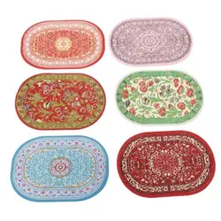 Alfombra de casamuñecas estilo turco multicolor redonda
