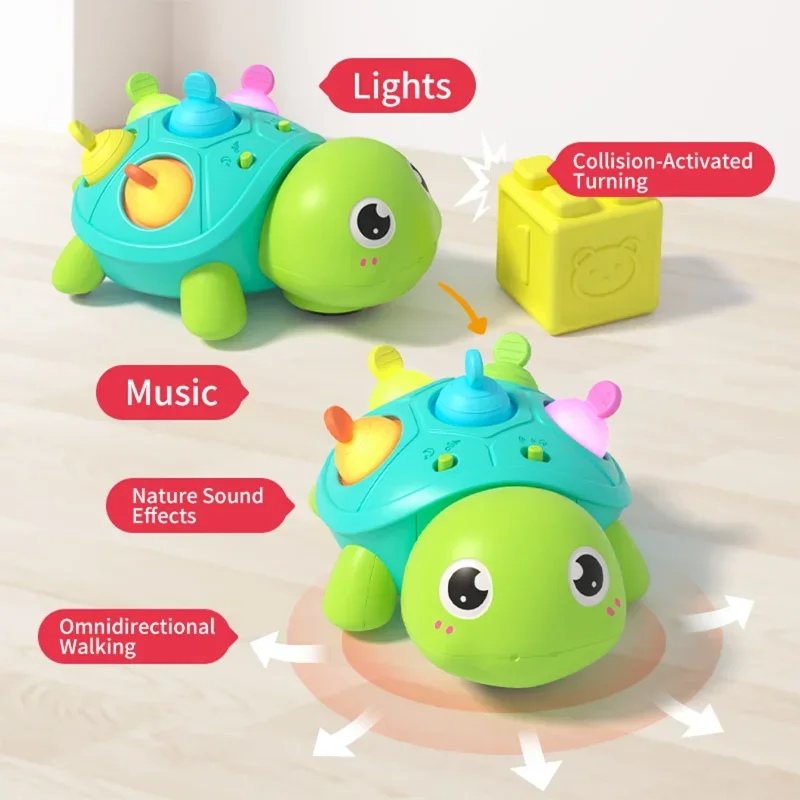 Tortuga musical interactiva para bebés – tiempo de barriga - imagen 2