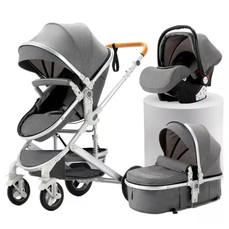 Cochecito tres en uno ligero y plegable – Sistema de viaje infantil - imagen 2