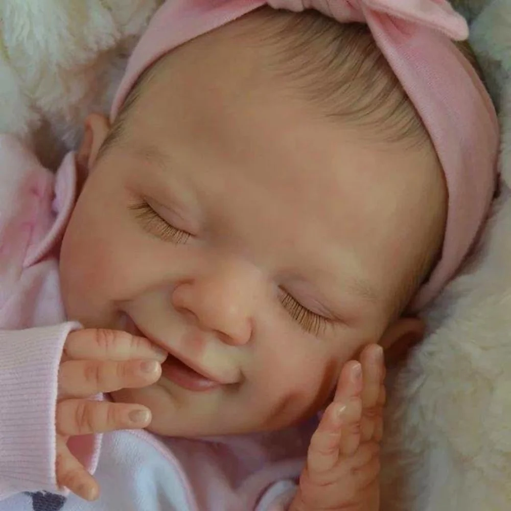 Muñeca bebé reborn realista de vinilo impermeable y piel 3D