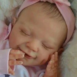 Muñeca bebé reborn realista de vinilo impermeable y piel 3D