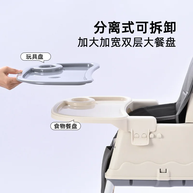Trona plegable para bebé con mesa y silla de comedor - imagen 5