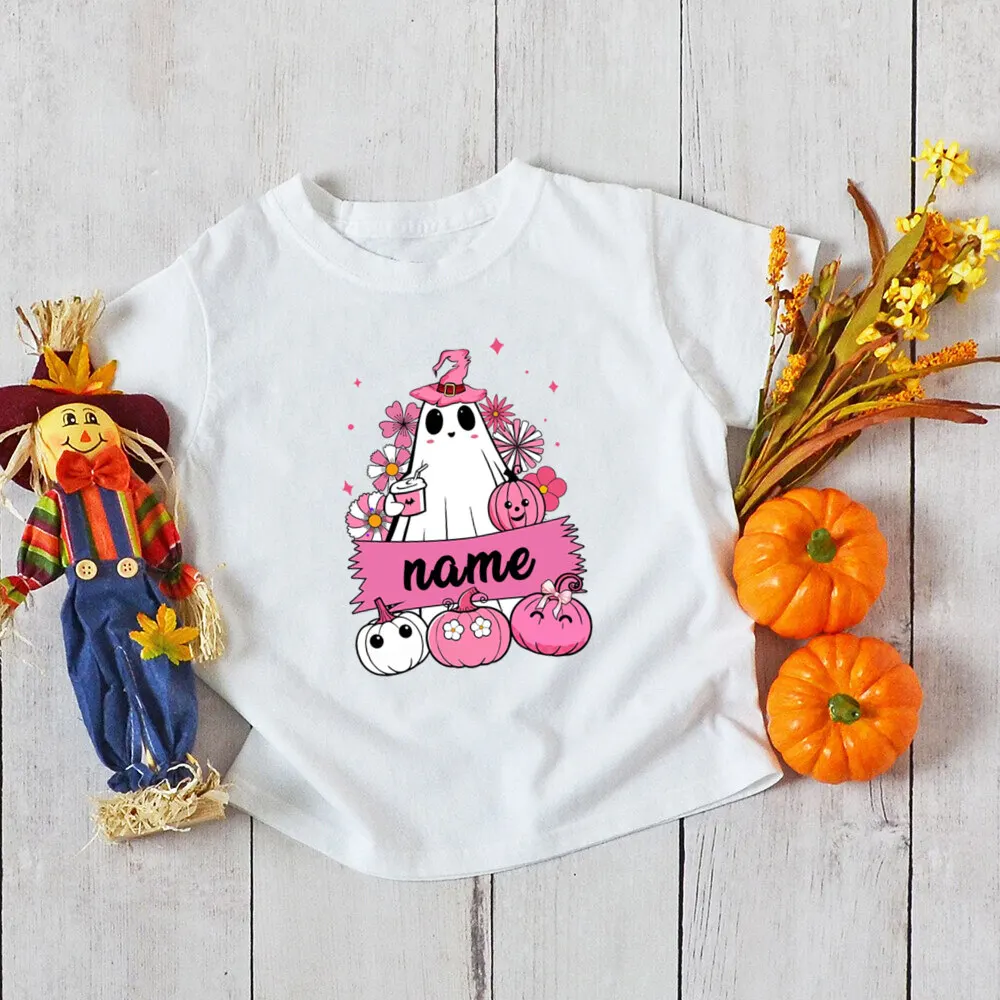 Camiseta fantasma con nombre – vista frontal