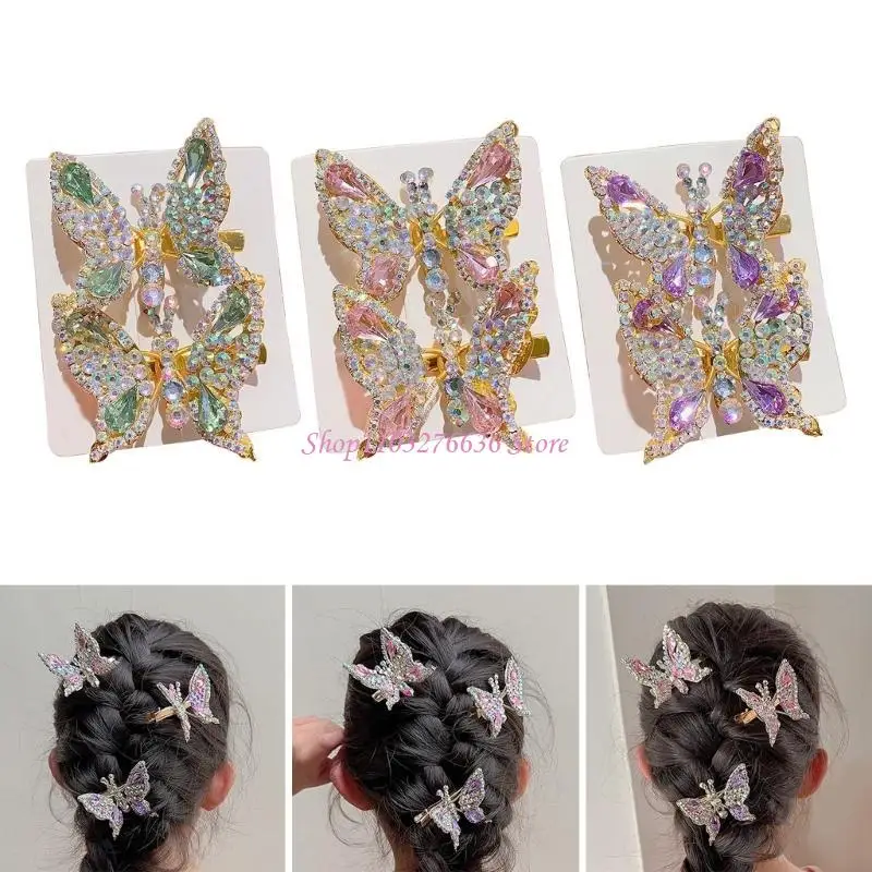 Horquillas mariposa con lazo princesa para niña - imagen 3