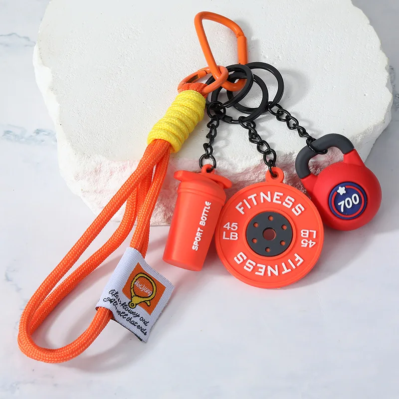 Llavero de pesas de silicona PVC para gimnasio, accesorios - imagen 4